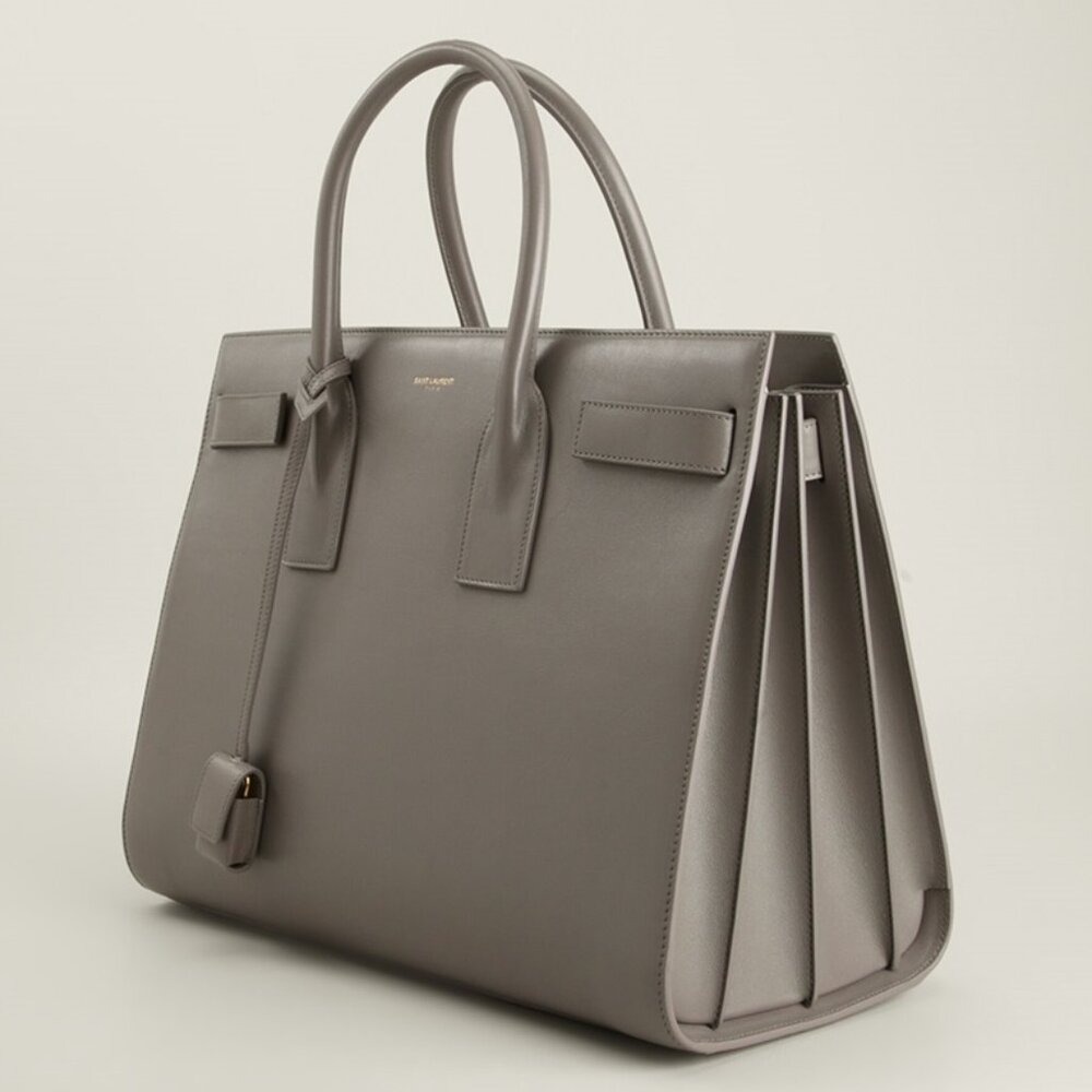 Saint Laurent  Calfskin Small Sac de Jour Gray